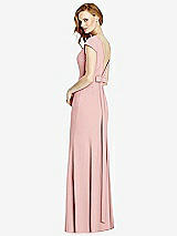 Front View Thumbnail - Rose Bateau-Neck Cap Sleeve Open-Back Trumpet Gown