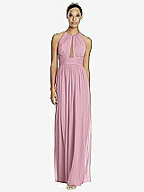 Front View Thumbnail - Dusty Pink & Dark Nude Studio Design Bridesmaid Dress 4518