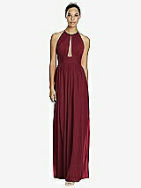 Front View Thumbnail - Cabernet & Dark Nude Studio Design Bridesmaid Dress 4518