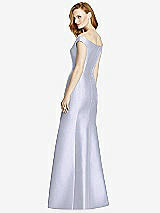 Rear View Thumbnail - Silver Dove Off-the-Shoulder V-Neck Satin Trumpet Gown