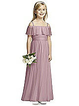 Front View Thumbnail - Dusty Rose Flower Girl Dress FL4053