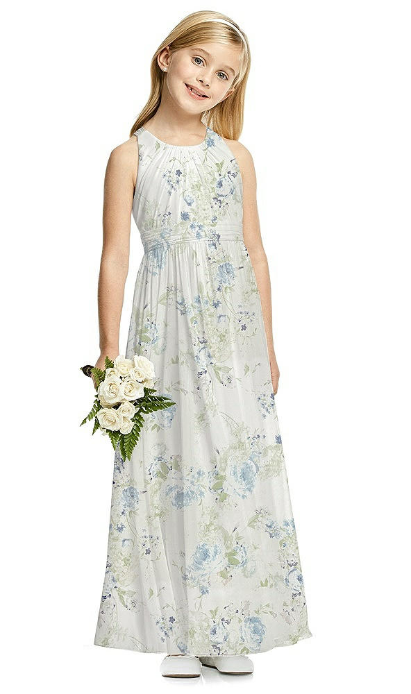 Front View - Bleu Garden Flower Girl Dress FL4054