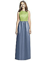 Front View Thumbnail - Larkspur Blue & Mojito Dessy Collection Junior Bridesmaid Dress JR536