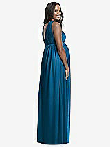 Rear View Thumbnail - Ocean Blue Dessy Collection Maternity Bridesmaid Dress M431