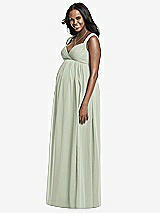 Front View Thumbnail - Celadon Dessy Collection Maternity Bridesmaid Dress M433