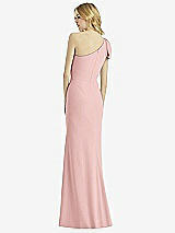 Alt View 2 Thumbnail - Rose Bowed One-Shoulder Trumpet Gown