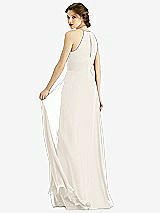 Rear View Thumbnail - Ivory Keyhole Halter Chiffon Maxi Dress
