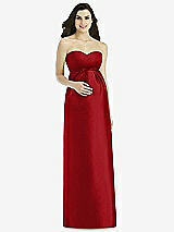 Front View Thumbnail - Garnet Alfred Sung Maternity Bridesmaid Dress Style M435