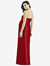 Rear View Thumbnail - Garnet Alfred Sung Maternity Bridesmaid Dress Style M435