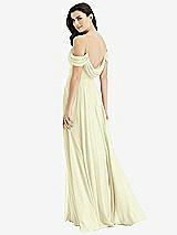 Front View Thumbnail - Butter Yellow Off-the-Shoulder Open Cowl-Back Maxi Dress