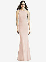 Rear View Thumbnail - Cameo Criss Cross Twist Cutout Back Trumpet Gown