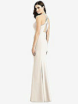 Front View Thumbnail - Oat Criss Cross Twist Cutout Back Trumpet Gown