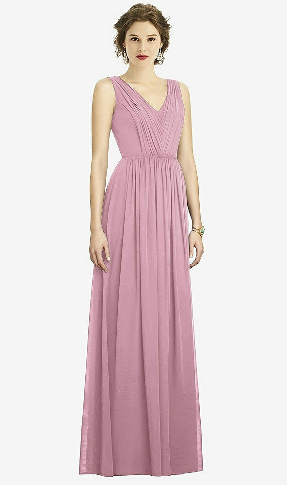 Front View - Dusty Pink Dessy Bridesmaid Dress 3005