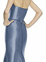 Rear View Thumbnail - Larkspur Blue Beaded Sash for Style D742