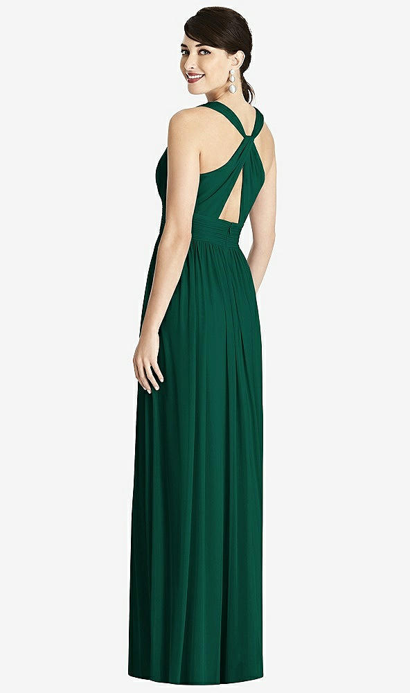 Back View - Hunter Green Alfred Sung Bridesmaid Dress D744