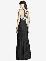 Rear View Thumbnail - Black Criss Cross Open-Back Trumpet Gown