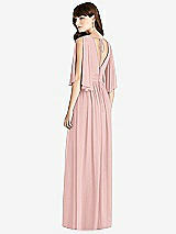 Rear View Thumbnail - Rose Split Sleeve Backless Chiffon Maxi Dress