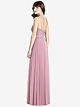 Rear View Thumbnail - Dusty Pink Jeweled Twist Halter Maxi Dress