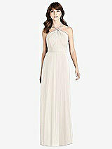Front View Thumbnail - Ivory Jeweled Twist Halter Maxi Dress