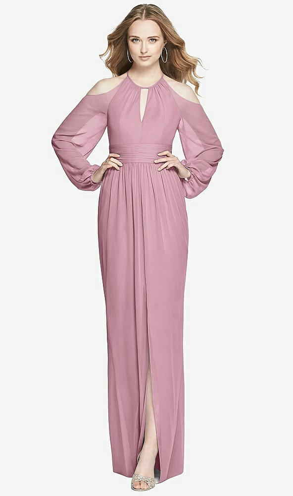 Front View - Dusty Pink Dessy Bridesmaid Dress 3018