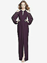 Front View Thumbnail - Aubergine Dessy Bridesmaid Dress 3018
