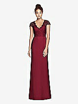 Front View Thumbnail - Burgundy Dessy Bridesmaid Dress 3023