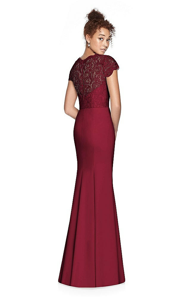 Back View - Burgundy Dessy Bridesmaid Dress 3023