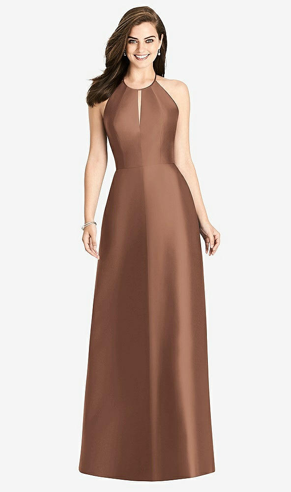 Back View - Cognac Bella Bridesmaids Dress BB115
