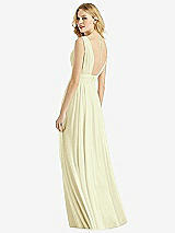 Rear View Thumbnail - Butter Yellow & Light Nude Bella Bridesmaids Dress BB109