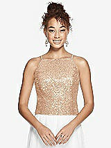 Front View Thumbnail - Rose Gold Dessy Bridesmaid Top T3009