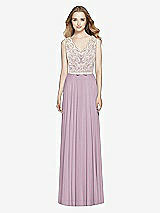 Front View Thumbnail - Suede Rose & Ivory After Six Bridesmaid Dress 6773