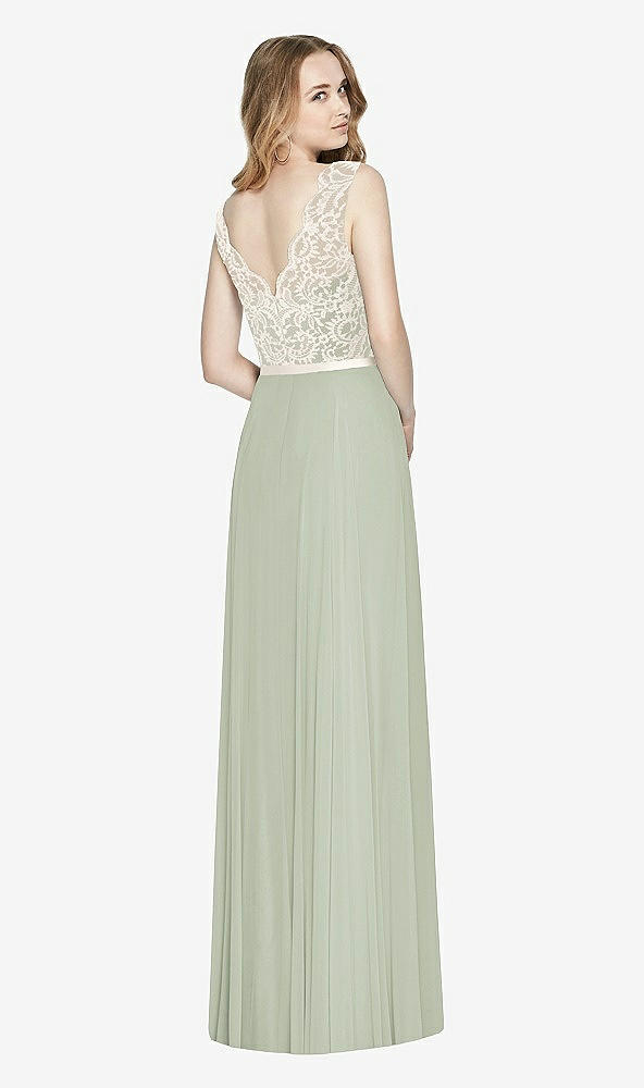 Back View - Celadon & Ivory After Six Bridesmaid Dress 6773