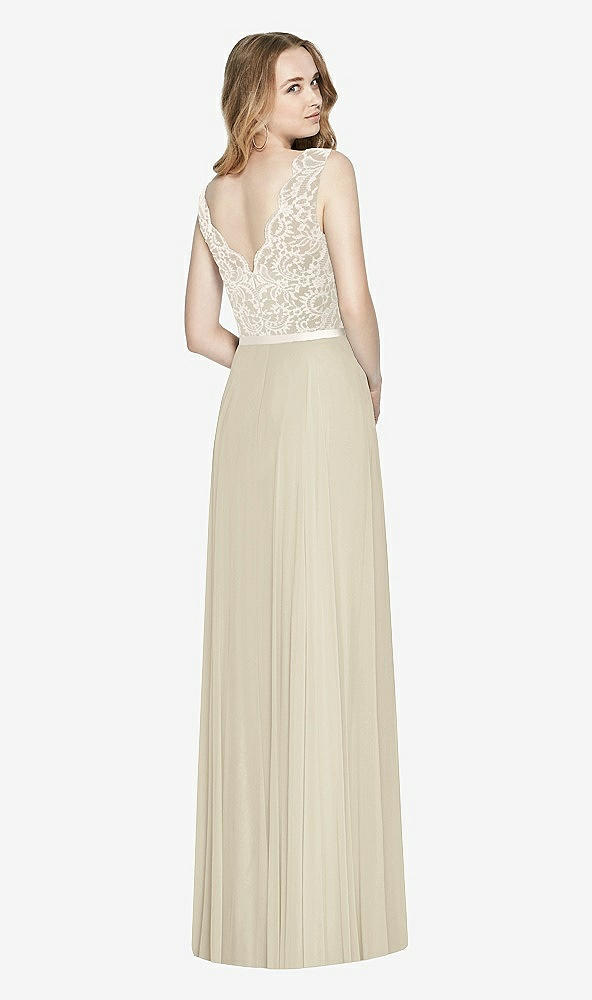 Back View - Champagne & Ivory After Six Bridesmaid Dress 6773