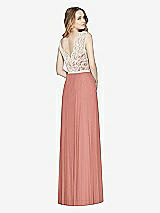 Rear View Thumbnail - Desert Rose & Ivory After Six Bridesmaid Dress 6773