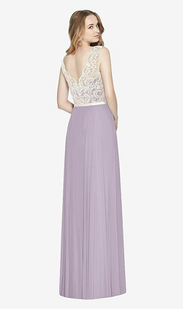 Back View - Lilac Haze & Ivory After Six Bridesmaid Dress 6773