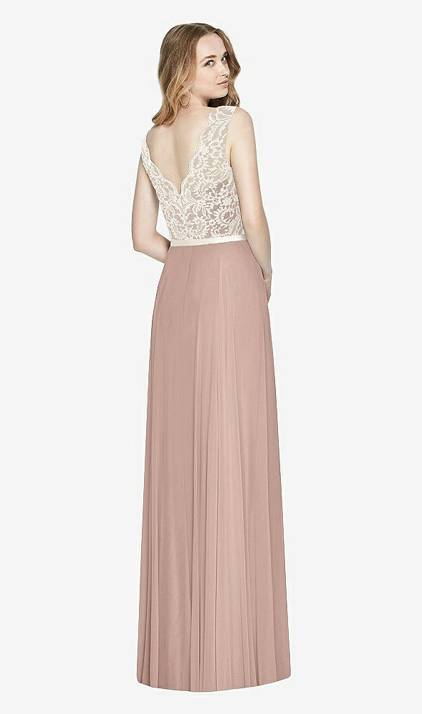 Back View - Neu Nude & Ivory After Six Bridesmaid Dress 6773