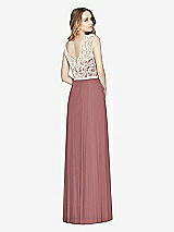 Rear View Thumbnail - Rosewood & Ivory After Six Bridesmaid Dress 6773