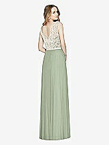 Rear View Thumbnail - Sage & Ivory After Six Bridesmaid Dress 6773