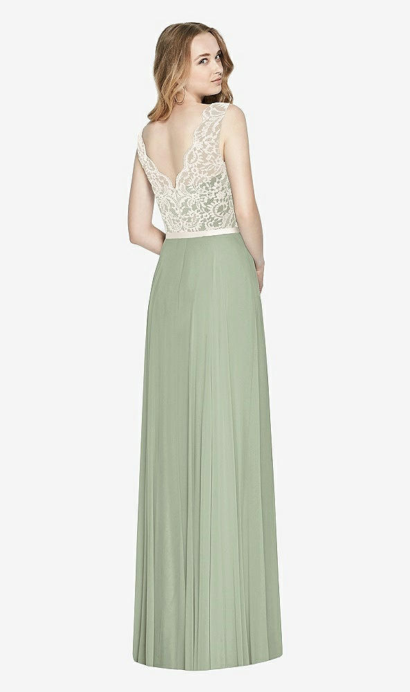 Back View - Sage & Ivory After Six Bridesmaid Dress 6773