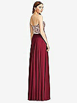 Rear View Thumbnail - Burgundy & Cameo Studio Design Bridesmaid Dress 4529