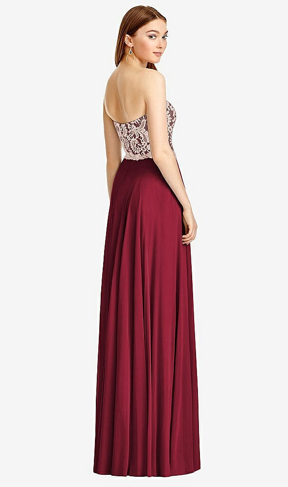 Back View - Burgundy & Cameo Studio Design Bridesmaid Dress 4529