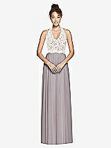 Front View Thumbnail - Cashmere Gray & Ivory Studio Design Bridesmaid Dress 4530