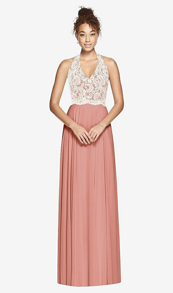 Front View - Desert Rose & Ivory Studio Design Bridesmaid Dress 4530