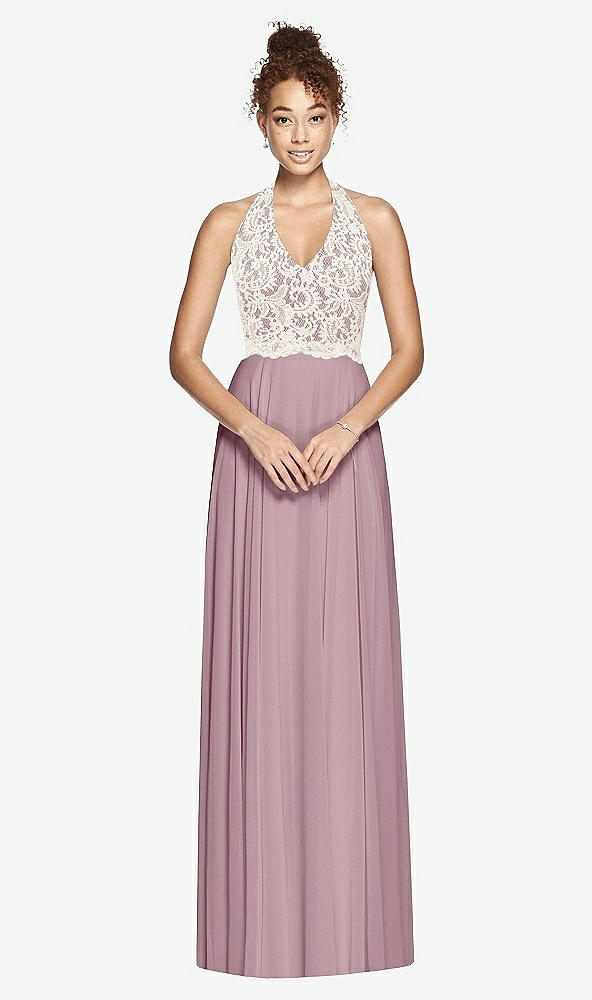 Front View - Dusty Rose & Ivory Studio Design Bridesmaid Dress 4530