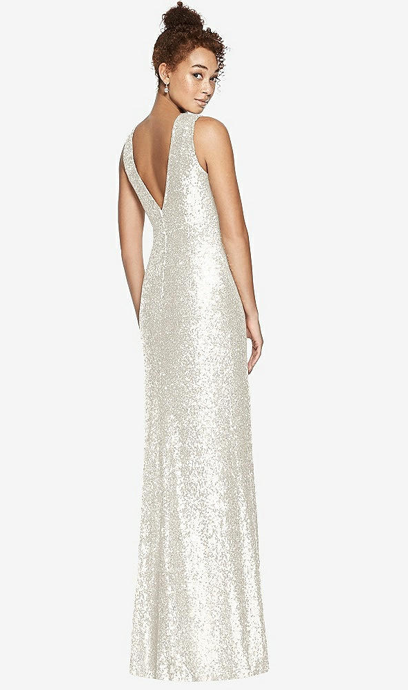 Back View - Ivory Bella Bridesmaids Dress BB114