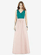 Front View Thumbnail - Blush & Jade Alfred Sung Bridesmaid Dress D752