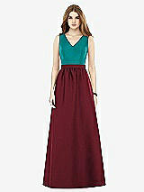 Front View Thumbnail - Cabernet & Jade Alfred Sung Bridesmaid Dress D752