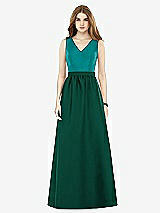 Front View Thumbnail - Hunter Green & Jade Alfred Sung Bridesmaid Dress D752