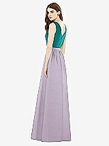 Rear View Thumbnail - Lilac Haze & Jade Alfred Sung Bridesmaid Dress D752