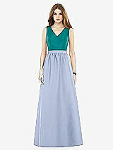 Front View Thumbnail - Sky Blue & Jade Alfred Sung Bridesmaid Dress D752